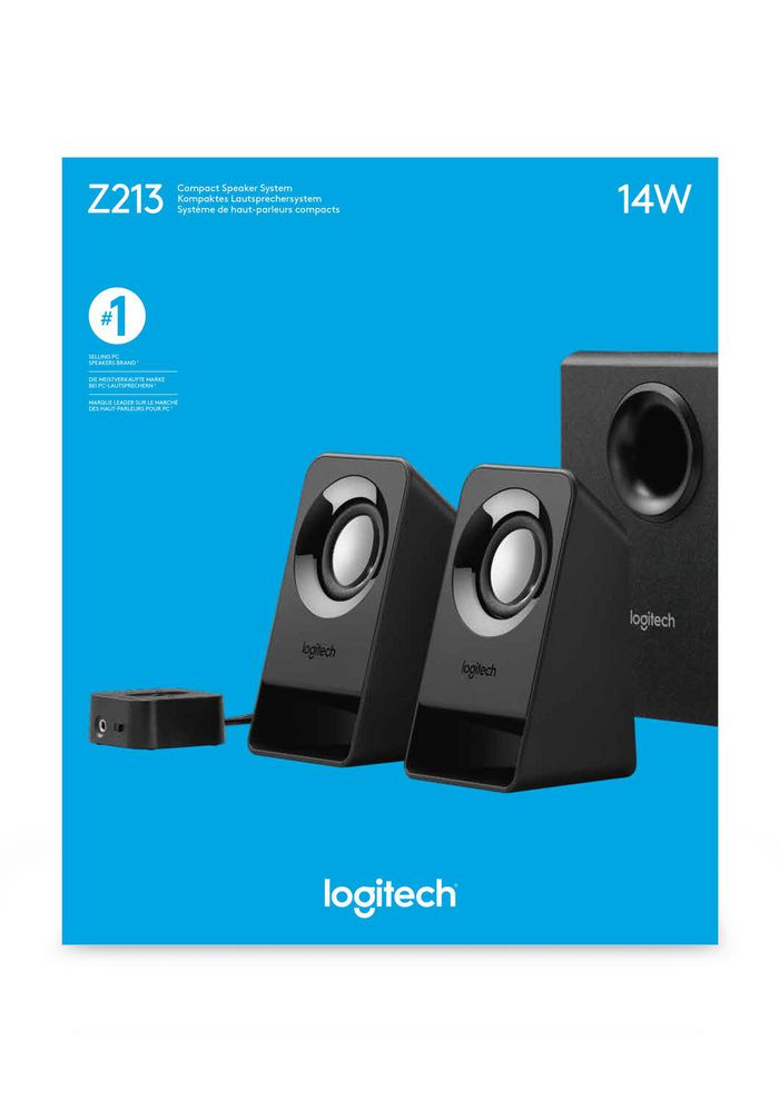 Logitech Z213 - 65-20000Hz, 7watts (RMS)/ 14W peak, 4 ohms - W124939898