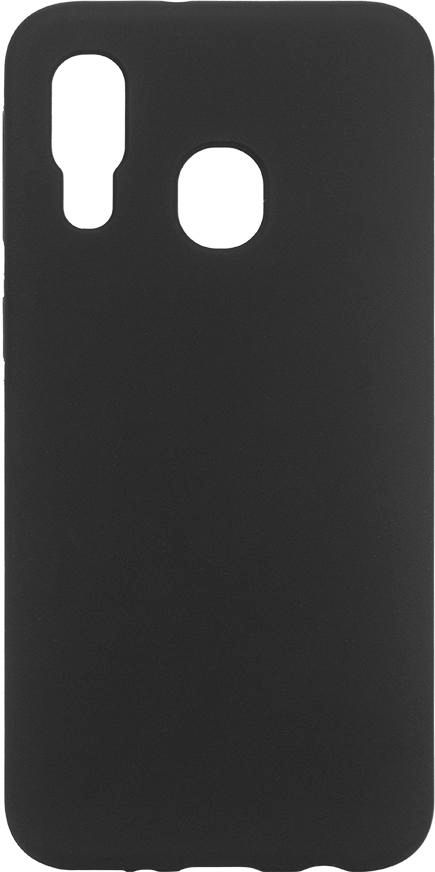 eSTUFF Black silk-touch silicone case for Samsung A40 - W124449336