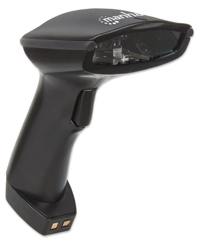 Manhattan Wireless Linear Handheld CCD Barcode Scanner, Bluetooth, 500mm Scan Depth, up to 80m effective range (line of sight), Black, Box - W124793077