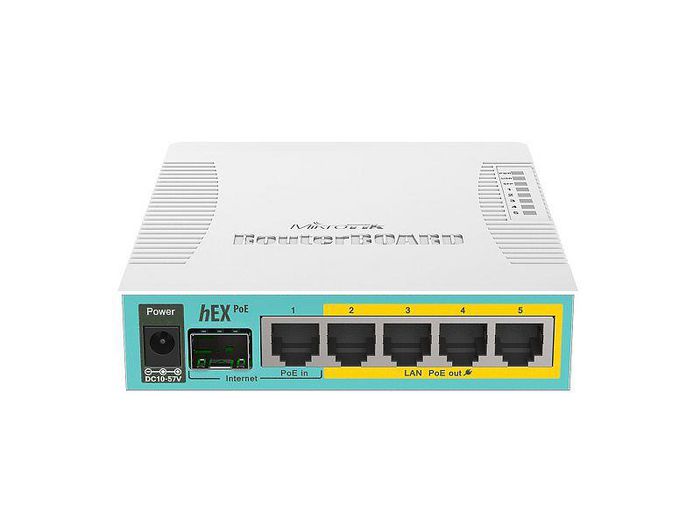 MikroTik 800 MHz, 128 MB, PoE, SFP, USB, 12-57 V - W125070640