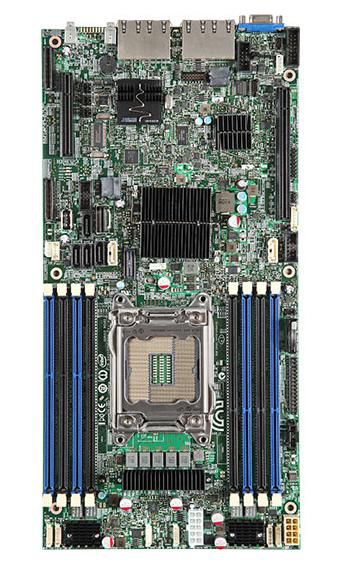 Intel S1600JP4 - Socket R, 8 DIMM, max 256 GB, D-sub, PCIe x16 Gen 3, 10 SATA, 7 USB 2.0, Raid 5, 1GbE - W125045897