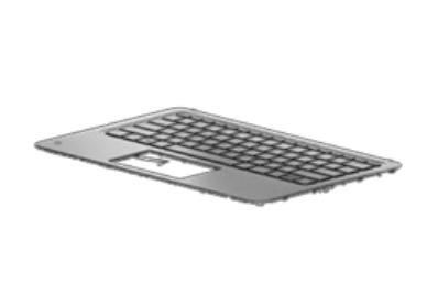 HP Keyboard/top cover (includes keyboard cable, top cover shielding, and magnets) Models without a second webcam - W124661281