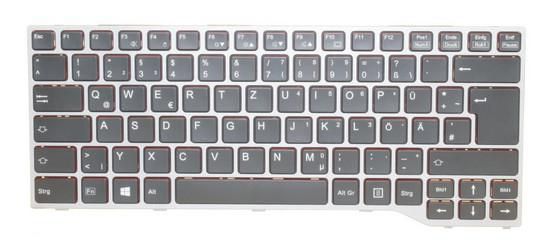 Fujitsu Keyboard w/o TS, Black/Silver, Finnish/Swedish - W124954878