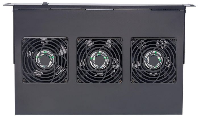 Intellinet 3-Fan Ventilation Unit for 19" Racks, 1U, Black (with Euro 2-pin plug) - W125309297