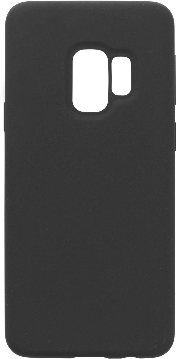 eSTUFF Black silk-touch silicone case for Samsung S9 - W124549505