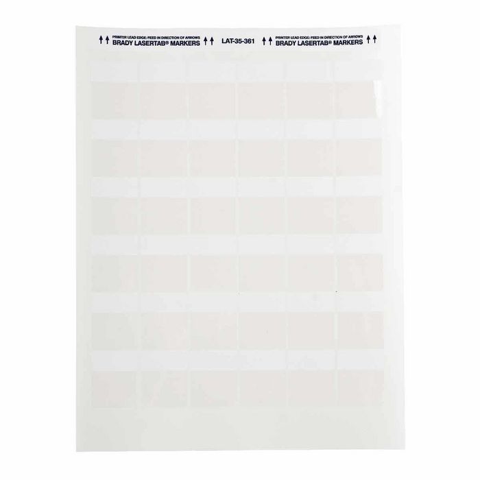Brady Self-laminating Polyester, White/Transparent, 30.48 mm - W124661395
