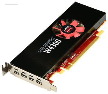 AMD FirePro W4300, 4GB GDDR5, 128-bit, PCIe x16 Gen 3.0, DirectX 11.2/12, OpenGL 4.4, 96 GB/s - W124686911