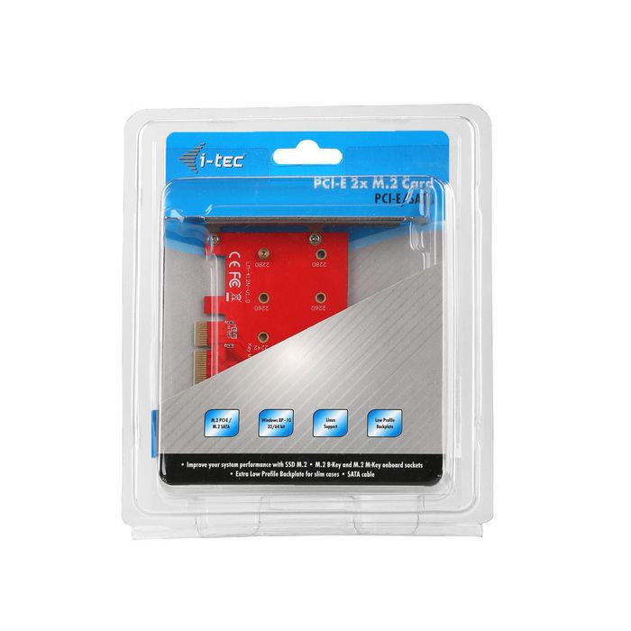 i-tec i-tec PCI-E 2x M.2 Card (PCI-E/SATA) - W124868489