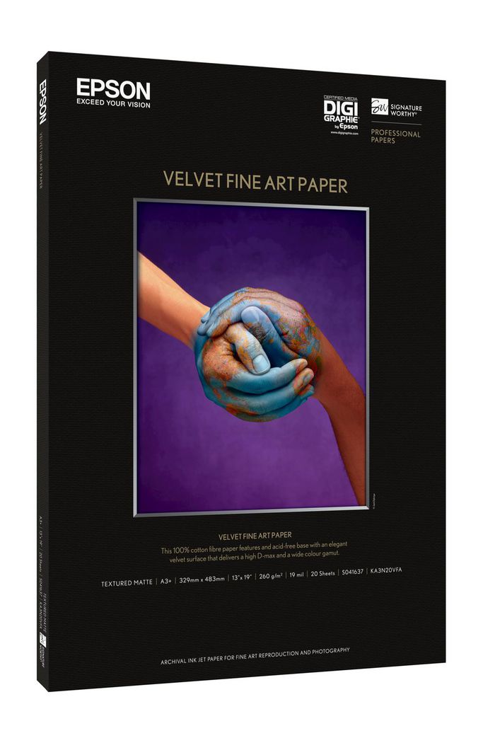 Epson Pap d'Art Velvet 260g 25f. A2 (0,420x0,594m) - W125316186