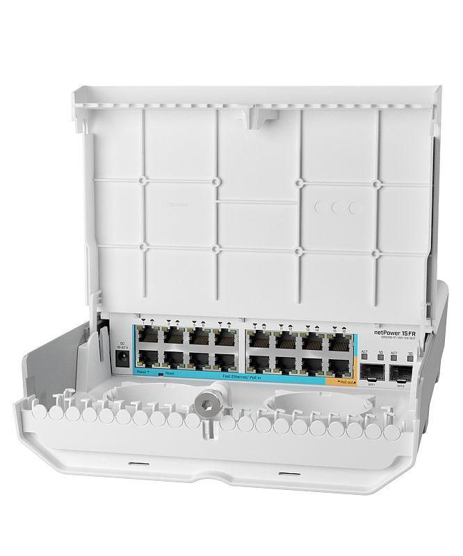 MikroTik netPower 15FR, 16 x 10/100 Ethernet ports, 2 x SFP ports, 304 x 212 x 71 mm - W125508305