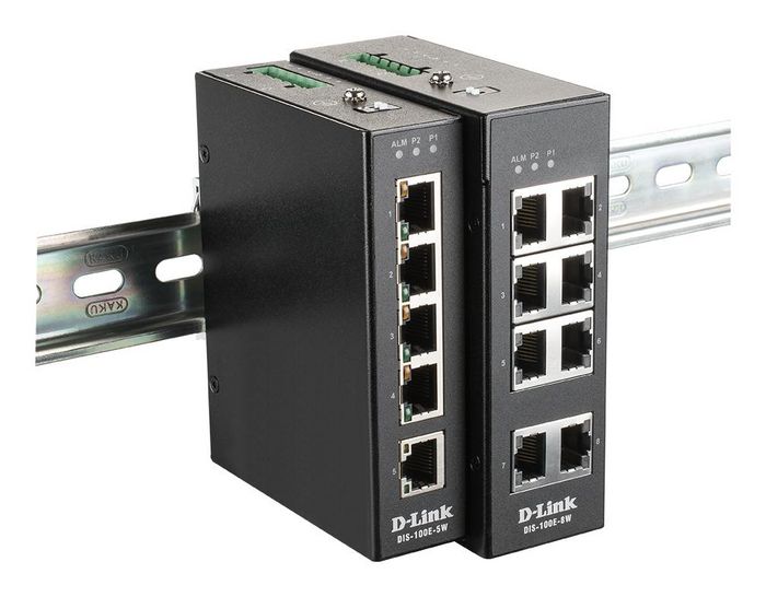 D-Link 5 x 10/100BaseT(X), IEEE 802.3x, 10/100 Mbps, 12‑58 VDC, 1.56W - W125508557