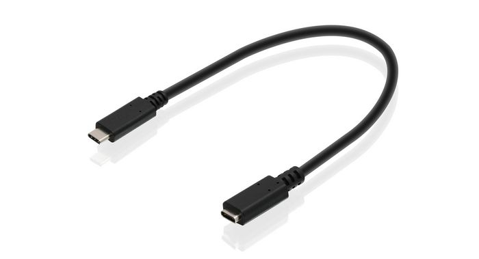IOGEAR USB 3.1 Gen 1 Type C Male - USB 3.1 gen 1 Type C Female, 0.3m, Black - W125510311