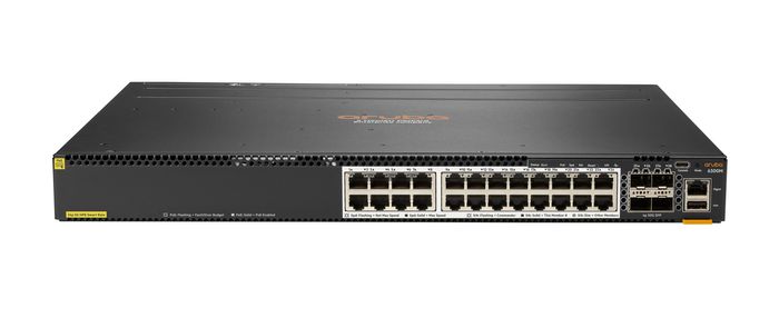 Hewlett Packard Enterprise Aruba 6300M 24-port HPE Smart Rate 1/2.5/5GbE Class 6 PoE and 4-port SFP56 Switch - W125510788