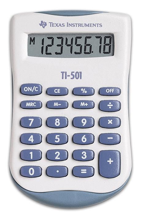 Texas Instruments Ti-501 Calculator Pocket Basic Blue, White - W128329877