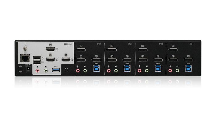 IOGEAR GCS1964, HDMI, DP, USB, 3.5mm, RJ-45, DC 12V, 57x155.6x336.6 mm - W125510325