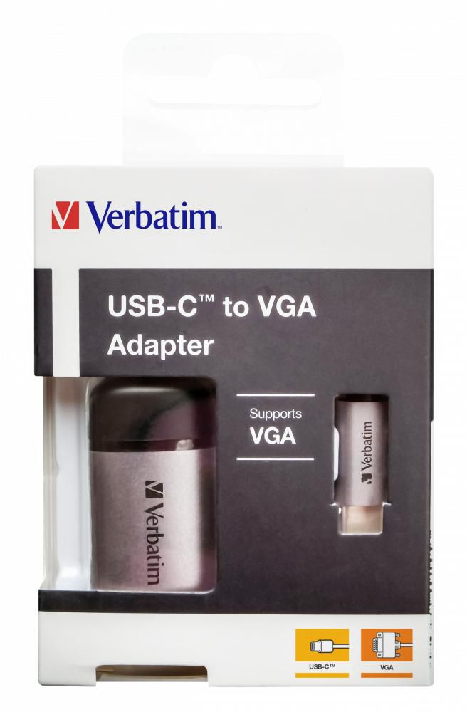 Verbatim 10 cm, USB-C, VGA, 50 x 24 x 14 mm - W125625523