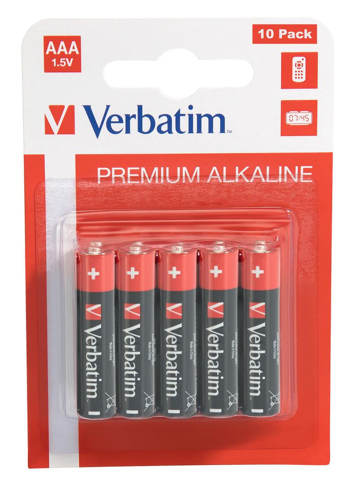 Verbatim Piles alcalines AAA, 1.5V, 10 Pcs - W125625545