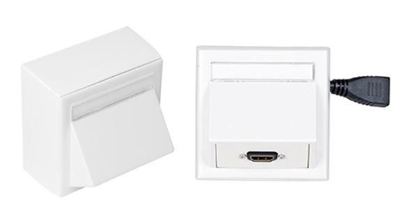 Vivolink Wall Connection Box HDMI + AMP, with Thorsman wall box - W125626938