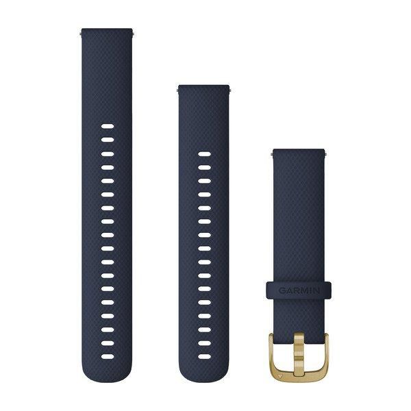 Garmin Quick Release Bands (18 mm), Navy with Light Gold Hardware - W125648064