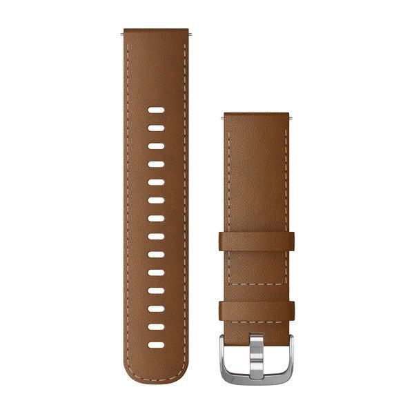 Garmin Quick Release Bands (22 mm), Brown Italian Leather with Silver Hardware - W125648075