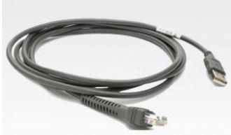 Zebra Shielded USB: Series A Connector, 7ft. (2m), Straight, BC 1.2 - W124846921