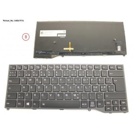 Fujitsu Keyboard Black Nordic/Est - W125510227