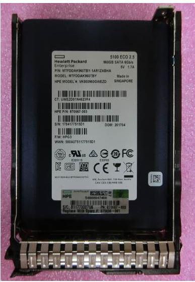 Hewlett Packard Enterprise 960GB SATA 6G SFF RI DS SSD - W124936632
