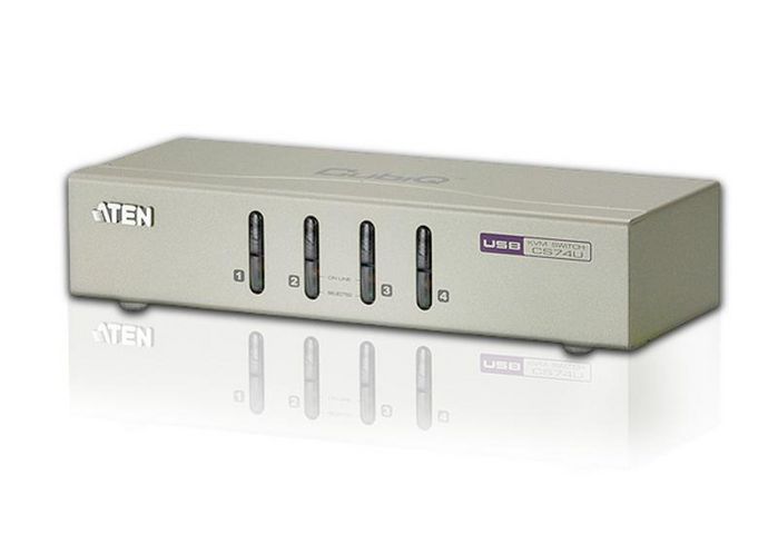 Aten 4-Port USB VGA KVM with Audio (KVM Cables included) - W124847540