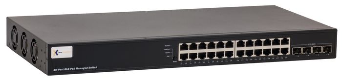 Barox 19"-Switch with management, 10G Uplink and 24 Ports PoE+ and DMS - W125434245