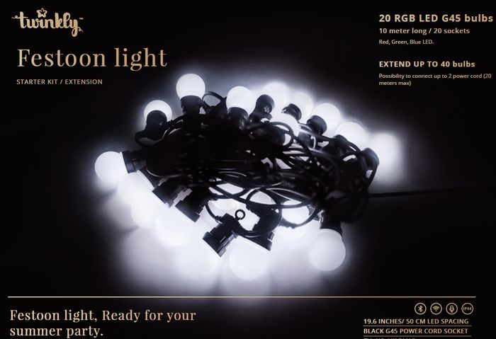 Twinkly Festoon Lights Startup kit - W125076091