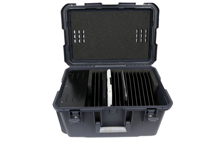 Leba NoteCase Columbus 16 is a robust portable storage and charging solution for 16 tablets. - W124986034