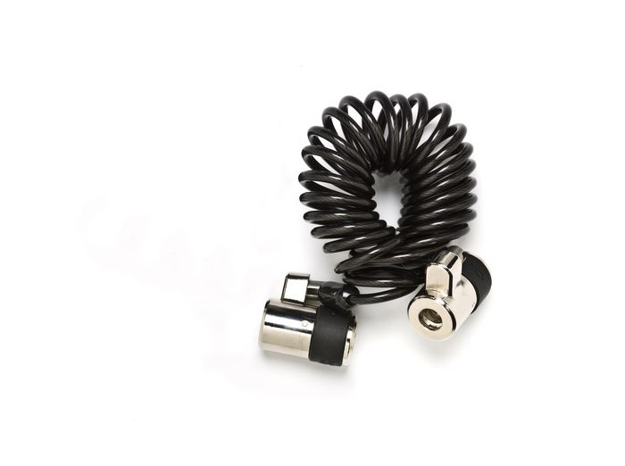 Ergonomic Solutions ClickSafe Dual Lock Curly Cable - BLACK - W125456559