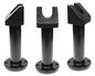 Brodit Swiveling pedestal mount, with angled top part 45°. Black.