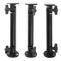 Brodit Pedestal mount 10", small teeth, Total length: 264 mm, Round base, square mounting plate 50x50 mm, Black