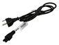 HP AC power cord (Black) - 3-wire, 18 AWG, 1.8m (6.0ft) long - Has straight (F) C5 receptacle (for 220V in Denmark)
