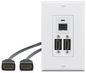 Extron (2) HDMI and Network Pass-Through Wallplate - Decorator-Style; White
