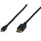 Digitus HDMI High Speed connection cable, type D - A M/M, 1.0m, w/Ethernet, Ultra HD 30p, gold, bl