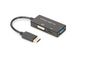 Digitus DisplayPort converter cable, DP - HDMI DVI VGA M-F/F/F, 0.2m, 3in1 Multi-Media cable, CE, gold,bl