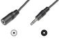 Digitus Audio extension cable, stereo 3.5mm 2.50m, CCS, 2x0.10/10, shielded, M/F, black