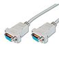 Digitus Zero-Modem connection cable, D-Sub9 F/F, 1.8m, snap-hoods, be