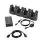 Zebra 4-Slot Ethernet Charge Cradle Kit (INTL). Kit includes: 4 Slot Ethernet Cradle Power Supply PWRS-14000-241R DC Cord 50-16002-029R Buy country specific 3 wire AC Cord separately MC30xx/31XX