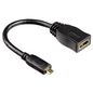 Hama HDMI Cable Adapter, type D (micro) plug - type A socket, Ethernet, go.-pl.