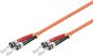 MicroConnect Optical Fibre Cable, ST-ST, Singlemode, Duplex, OM2 (Orange), 10m