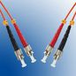 MicroConnect Optical Fibre Cable, ST-ST, Multimode, Duplex, OM3 (Aqua Blue), 1m