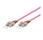MicroConnect Optical Fibre Cable, SC-SC, Multimode, Duplex OM4 (Erica Violet), 1m