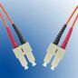 MicroConnect Optical Fibre Cable, SC-SC, Multimode, Duplex, OM1 (Orange), 7m