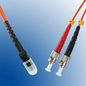 MicroConnect Optical Fibre Cable, MTRJ-ST, Multimode, Duplex, OM1 (Orange), 2m