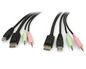 StarTech.com StarTech.com 6ft 4-in-1 USB DisplayPort KVM Switch Cable w/ Audio & Microphone