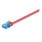 MicroConnect CAT6a U/UTP FLAT Network Cable 1m, Red