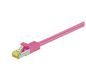 MicroConnect RJ45 Patch Cord S/FTP w. CAT 7 raw cable, 20m, Pink